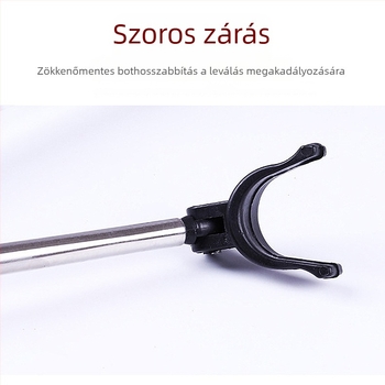 Alumíniumötvözetű horgászbot-tartó földbe szúrható talppal, magassága állítható 1,5–2,1 m