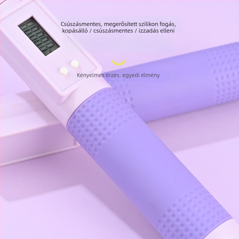 Intelligens számolós ugrókötél felnőtteknek, PVC+acélhuzal, kettős használat, otthoni fitnesz