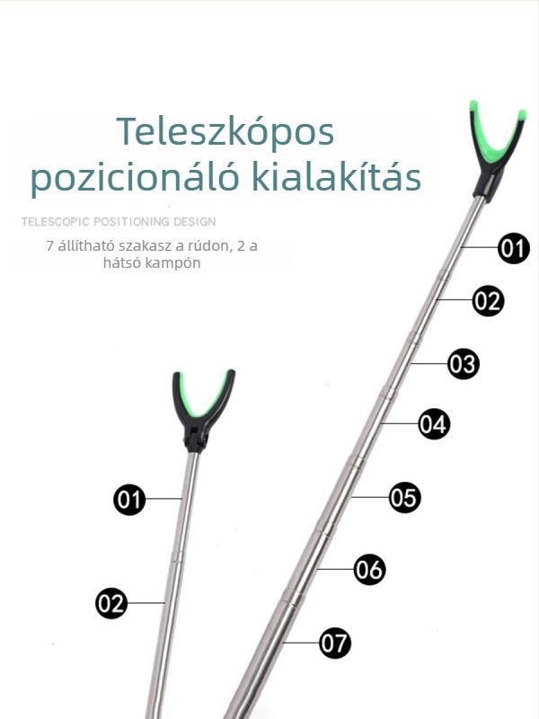 Precíziósan hangolt rozsdamentes acél horgászbot tartó, hordozható, összecsukható asztali tartó