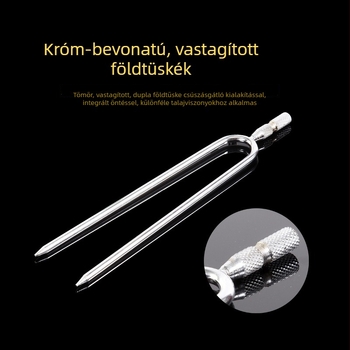 Fém horgászbot tartó talajra helyezhető, kettős használat tengeri és kézi botokhoz