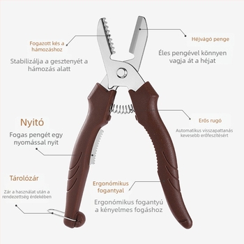 Gesztenyés kés és hámozó, rozsdamentes acélból, modern minimalista dizájn, 2020 nyarán megjelent