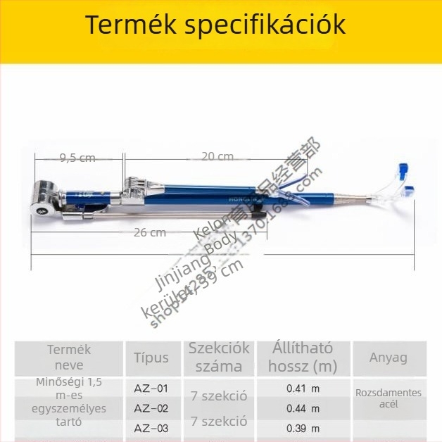 Boyang AZ sorozat - kettős funkciójú tartó rozsdamentes acélból, összecsukható és biztonsági pánttal