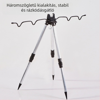 Alumíniumötvözetű tengeri horgászbot-trípód, háromszög alakú tartó, teleszkópos rögzítő hosszú dobásokhoz
