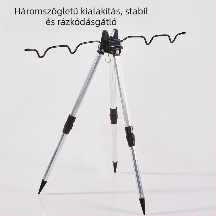 Alumíniumötvözetű tengeri horgászbot-trípód, háromszög alakú tartó, teleszkópos rögzítő hosszú dobásokhoz