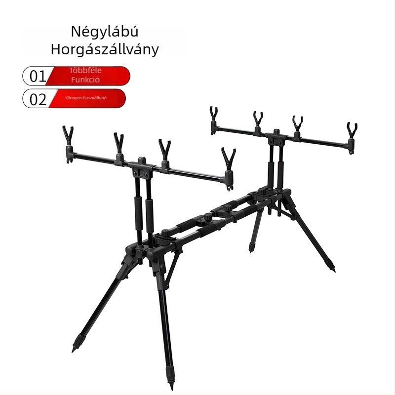 Egyéni tengeri horgászbot-tartó, európai stílusú horgászállvány, gyorsan összecsukható, riasztóval, többfejű tartó
