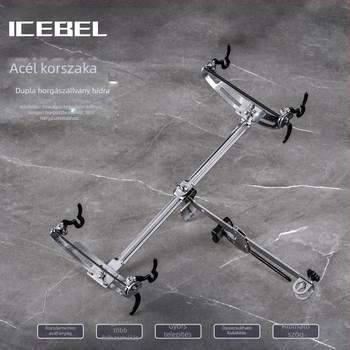 ICEBEL Horgászbot-tartó hajóhoz és mólóhoz, egyrészes és kéttoldali csiptető, egyenes fogantyú