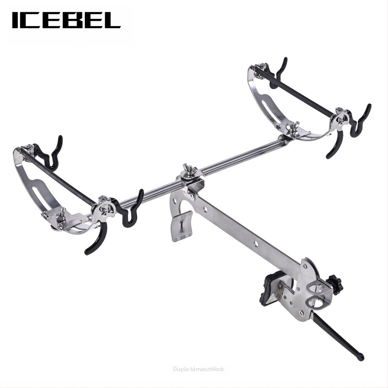 ICEBEL Horgászbot-tartó hajóhoz és mólóhoz, egyrészes és kéttoldali csiptető, egyenes fogantyú