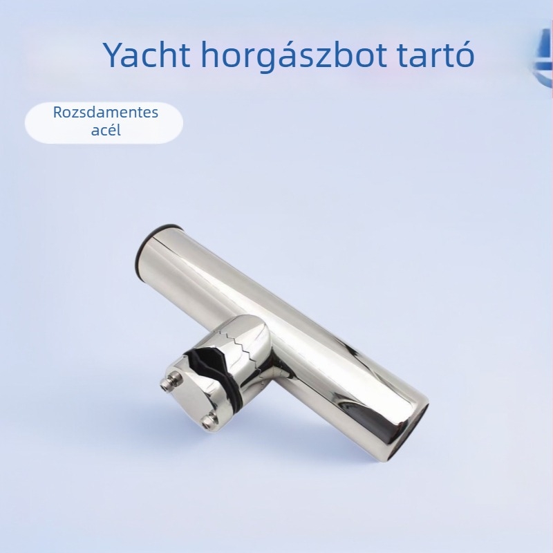 Rozsdamentes acélből készült horgászbot-tartó jachtokhoz és hajókhoz – állítható csiptető és kiegészítő a tengeri horgászathoz