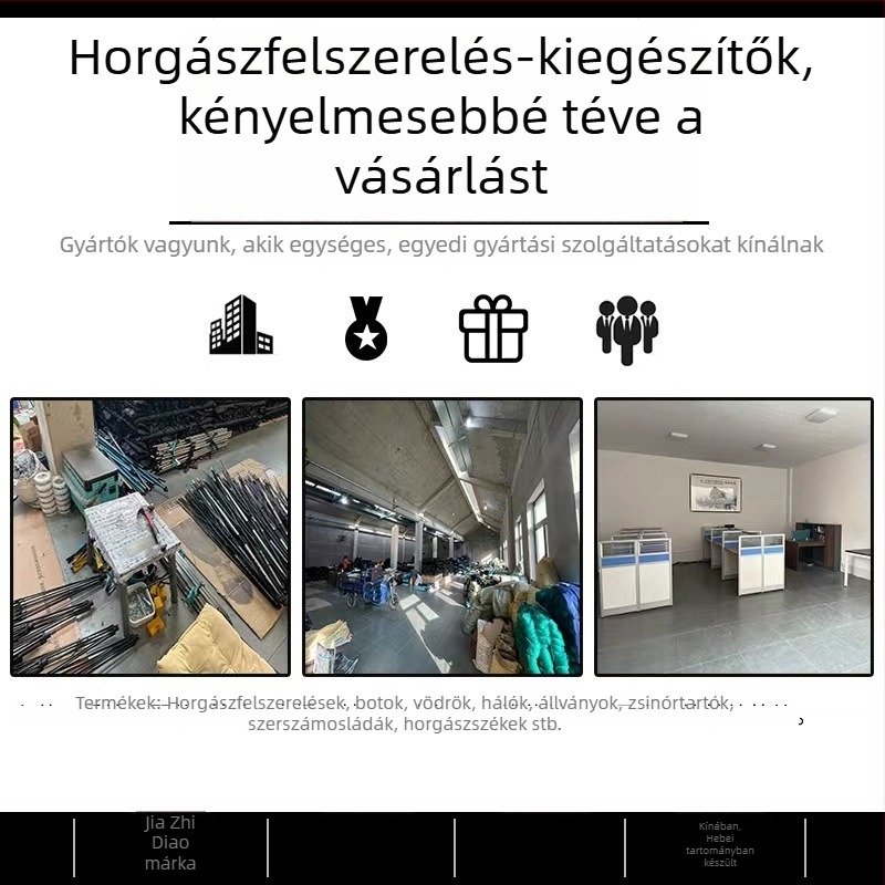 Külső karbon szálas horgászbot-tartó, megerősített a versenyszintű horgászat számára, többfunkciós kettős toronnyal