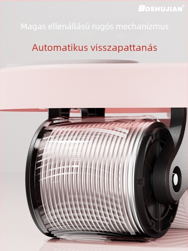 Négykerekű haskerék automatikus visszahúzással, nem összecsukható, könyöktámasz, súly 1,35 kg, otthoni és kültéri használatra