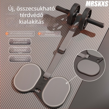 Hasizom-roller automatikus visszafordulással, dupla kerék, otthoni használatra, 1,1 kg, csúszásmentes matrac mellékelve