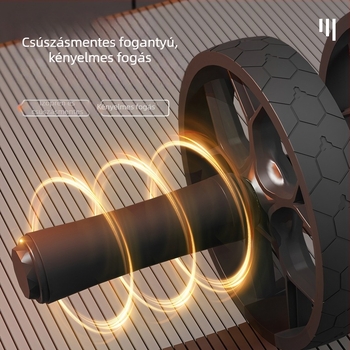 Hasizom-roller automatikus visszafordulással, dupla kerék, otthoni használatra, 1,1 kg, csúszásmentes matrac mellékelve