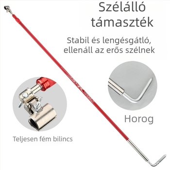 Szénszálas horgászbot tartó forgó fejjel