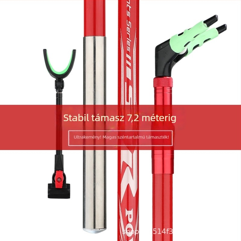 Szénszálas horgászbot tartó forgó fejjel