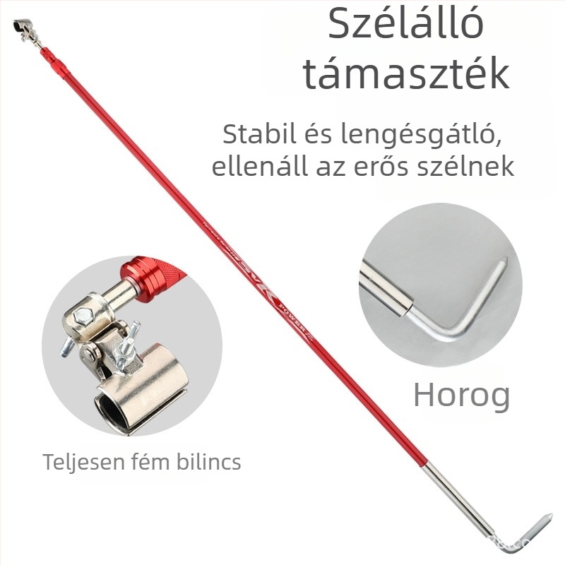 Szénszálas horgászbot tartó forgó fejjel