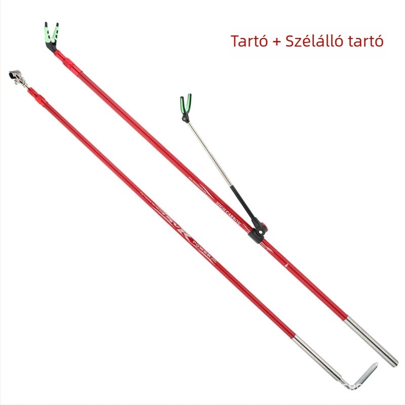 Szénszálas horgászbot tartó forgó fejjel