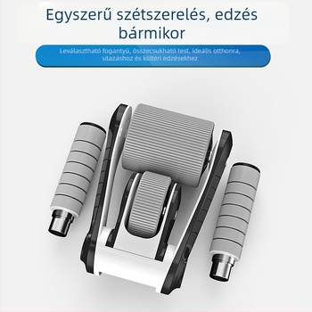 Összecsukható hasizom görgő kettős csapágyas görgővel – csendes otthoni fitness eszköz (Model 001, 1,3 kg)