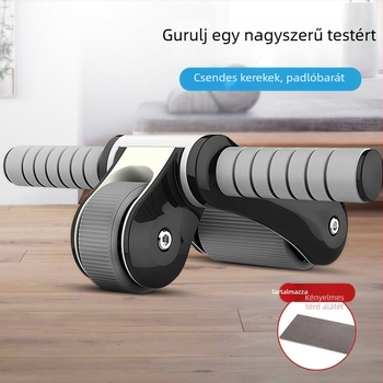 Összecsukható hasizom görgő kettős csapágyas görgővel – csendes otthoni fitness eszköz (Model 001, 1,3 kg)