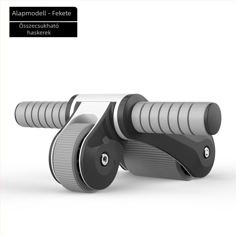 Összecsukható hasizom görgő kettős csapágyas görgővel – csendes otthoni fitness eszköz (Model 001, 1,3 kg)
