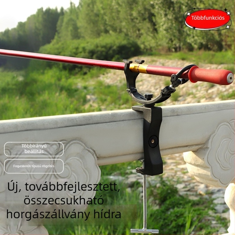 Többcélú csipeszes horgászbot-tartó hídhoz, hajókorláthoz, tengeri és tutaj botokhoz