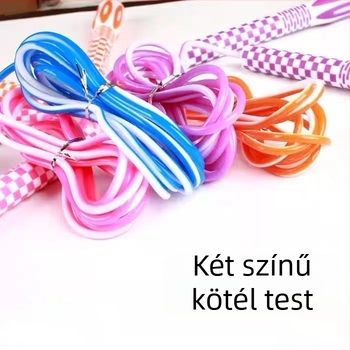 Hosszú fogantyúval ellátott ugrókötél – PVC edzőkötél gyerekeknek, Jumping Music márka