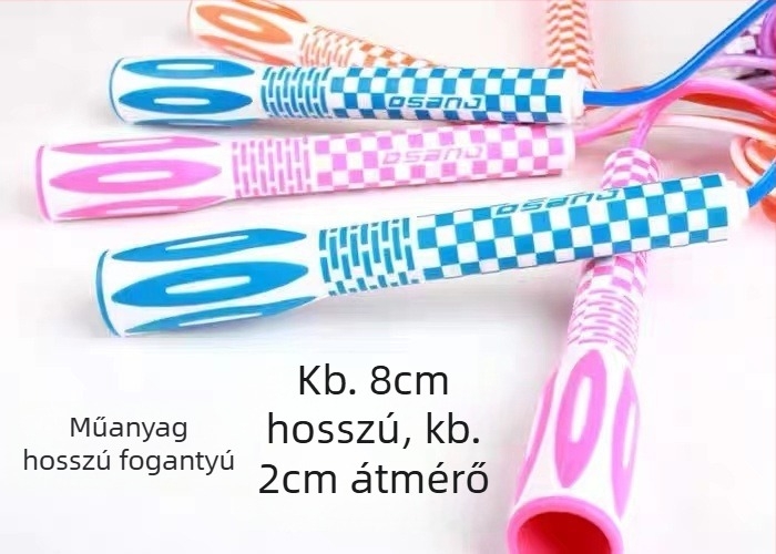 Hosszú fogantyúval ellátott ugrókötél – PVC edzőkötél gyerekeknek, Jumping Music márka