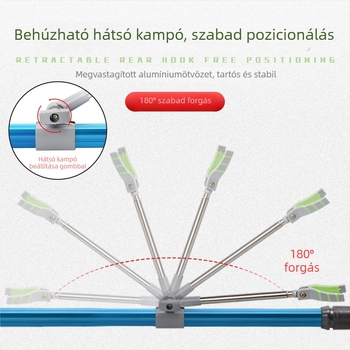 Alumíniumötvözetből készült horgászbot-tartó talajba szúrt állvánnyal