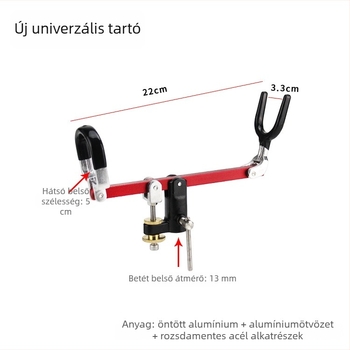Fém torony típusú horgászbot tartó, többirányú forgással