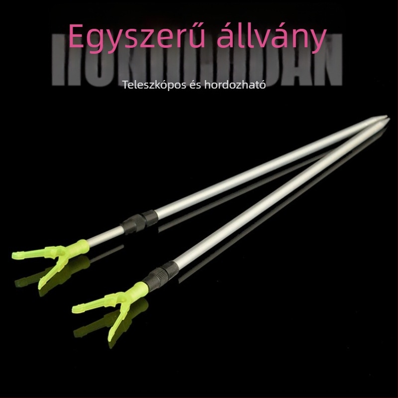 Hongchuan Két részes alumínium ötvözetű egyszerű horgászbot állvány földbe szúrt