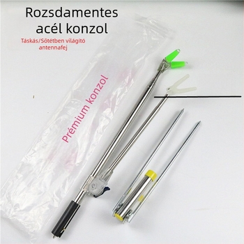 Fém halászbot-tartó, többirányú forgatással, összecsukható, kettős használat