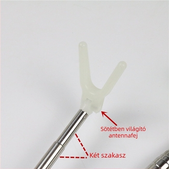 Fém halászbot-tartó, többirányú forgatással, összecsukható, kettős használat