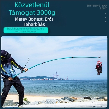 TAB Karbonszálas horgászbot tartó, többirányú forgatással és összecsukható asztali rögzítéssel