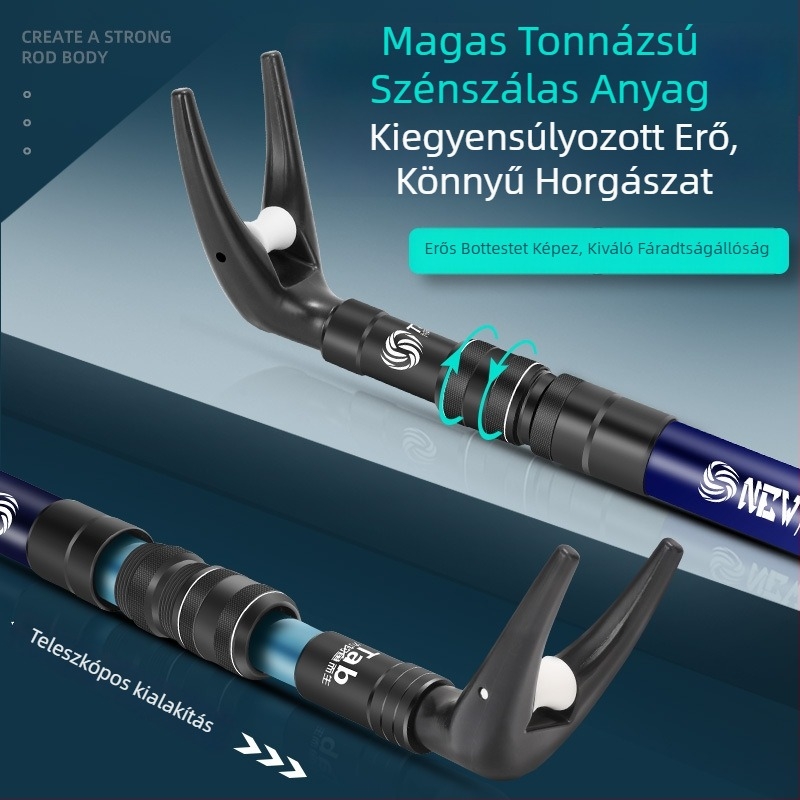 TAB Karbonszálas horgászbot tartó, többirányú forgatással és összecsukható asztali rögzítéssel