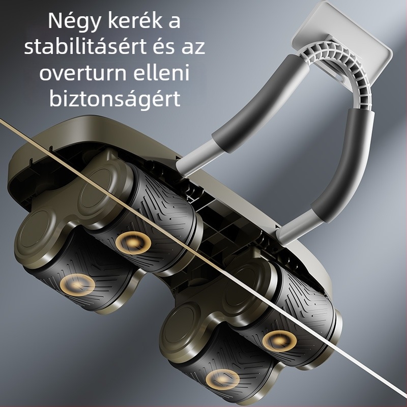 Négkerekű haskerék – csendes működés, nem összecsukható, súly 2,49 kg, otthoni és irodai edzéshez