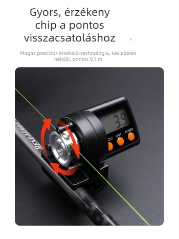 Elektronikus horgász zsinórmérő – gördítő típus – ABS test – Pool blade márka