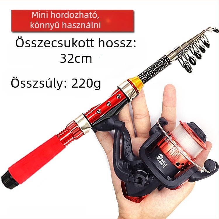 Arnova karbon horgászbot tengerekre, mini ultra- rövid kialakítás, dobás