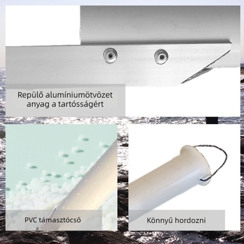 Talajhoz rögzített horgászbot-tartó, alumíniumötvözet, márka Qingdao datao, termékkód A-001