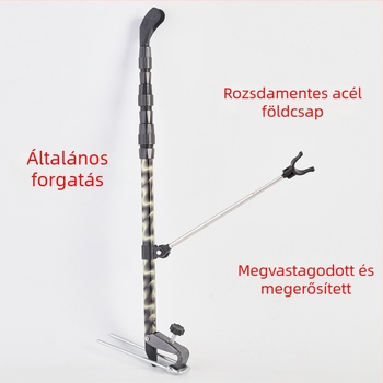 Alumíniumötvözetből készült konzol horgászfelszereléshez — rögzített, nem hajtogatható, nem forgatható, kültéri használatra