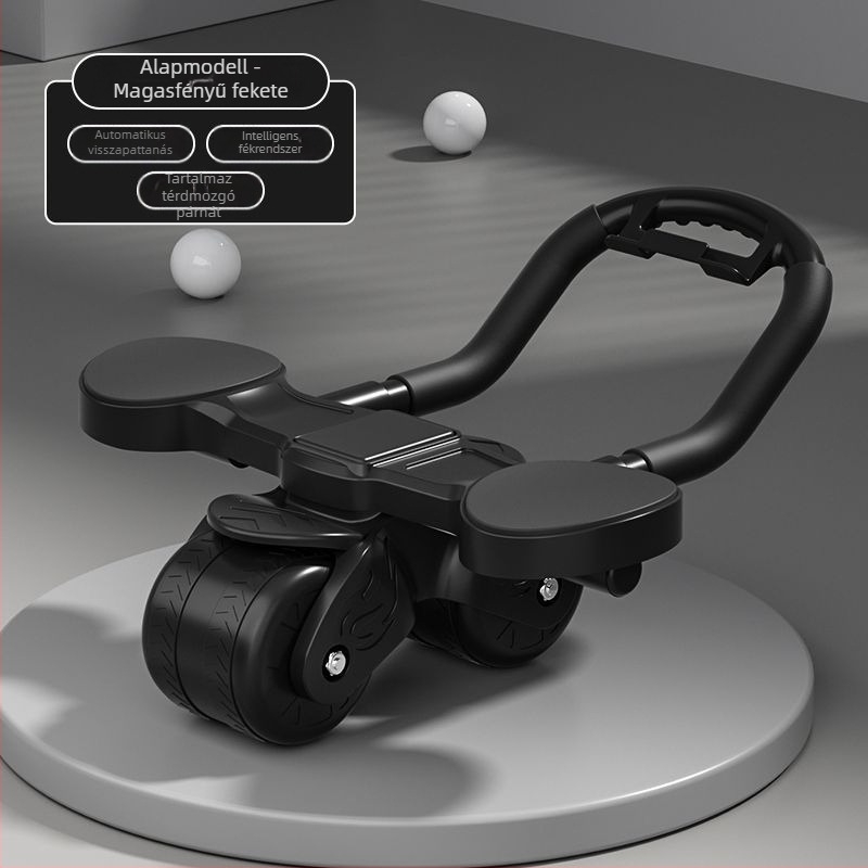 Kétkerekű hasizom-edző roller, nem összecsukható dizájn, modell ZW001, 1,8 kg, otthoni, irodai és kültéri használatra