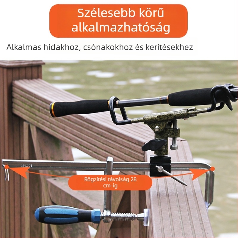 Ifeilex Toronytípusú Horgászbot Tartó, Clip-On Híd/Raft Rögzítés, Többfunkciós Tengeri Horgászbot Tartó, Megerősített Konstrukció