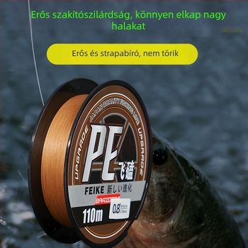 Fő horgász damil, erős fonott PE damil, tilápia-specifikus harapás elleni, 100 darabos doboz, engedélyezett magánmárka