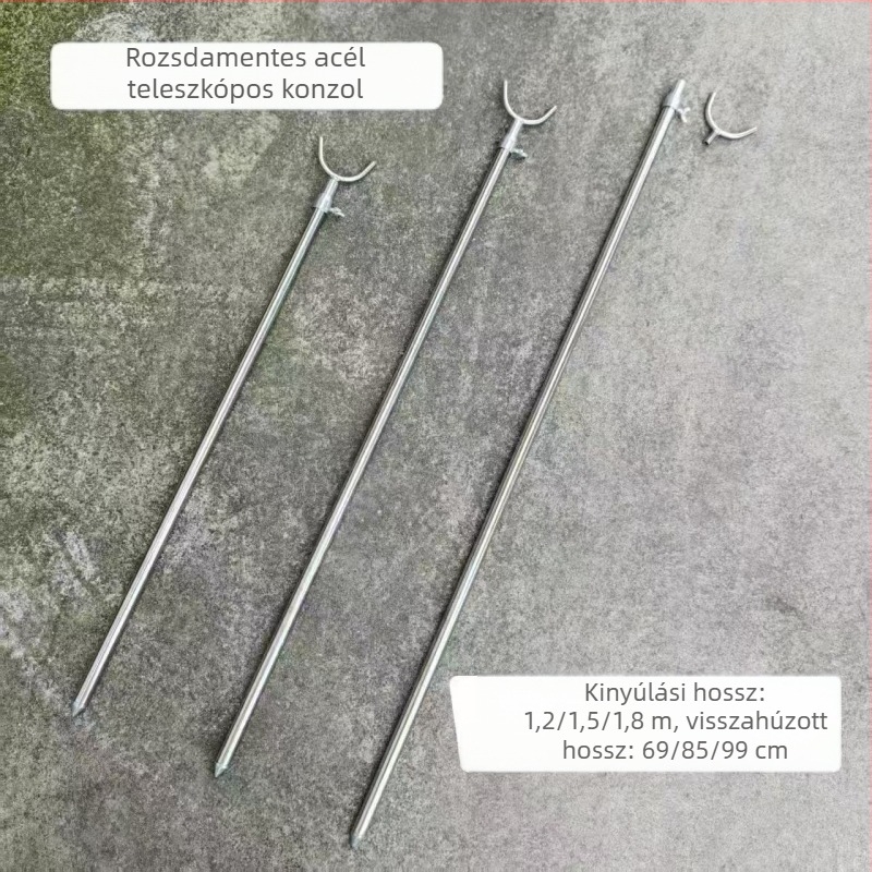 Rozsdamentes acél talajrúd tartó, nyújtható és kihúzható
