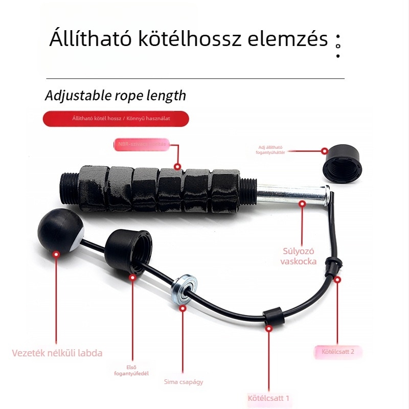 Vezeték nélküli ugrókötél a fitneszhez – PVC anyag, 0,3 specifikáció, felnötteknek, Edzésre