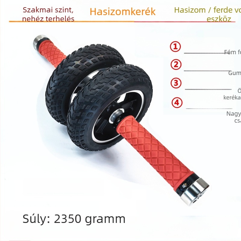 Hasizom görgő kettős csapágyakkal, csendes, összecsukható, alumínium ötvözetű hub