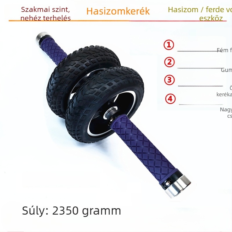 Hasizom görgő kettős csapágyakkal, csendes, összecsukható, alumínium ötvözetű hub