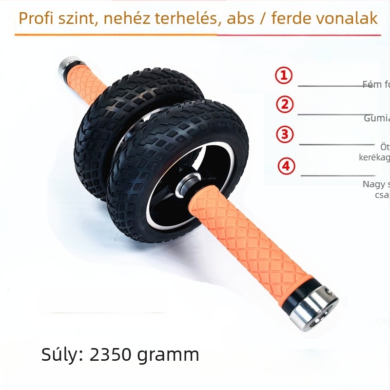 Hasizom görgő kettős csapágyakkal, csendes, összecsukható, alumínium ötvözetű hub
