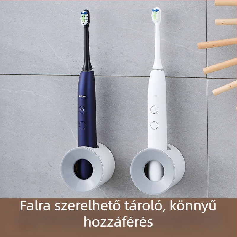 Fúrás nélküli falra szerelhető elektromos fogkefetartó, szívó rögzítésű, otthoni használatra