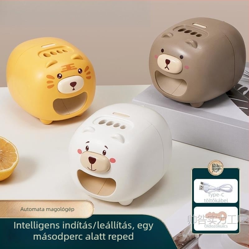 Medve alakú automata napraforgó-magos hántoló gép, logónyomás lehetőséggel (Márka: Más; Bevezetés: 2017 tavasza; Anyag: Egyéb; Stílus: Modern egyszerűség; Logó nyomtatás: Igen)