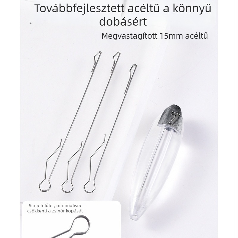 5 darab ólommal növelt lassú süllyedésű dobósegéd, hosszú hatótávolságú dobáshoz, kíméli a zsinórt