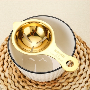 Rozsdamentes acél tojásfehérje szeparáló – kézi konyhai eszköz logónyomtatási és testreszabható márkázási lehetőséggel